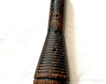Antique wood spinning spindle