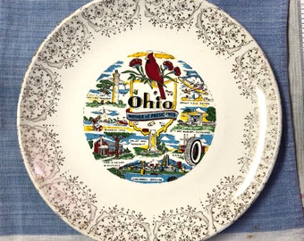 Ohio Mother of Presidents souvenir plate. Collectible!