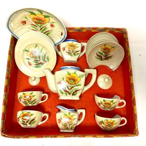 Rare Occupied Japan doll tea set- original box