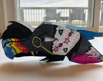 Scene themed paper dragon puppet