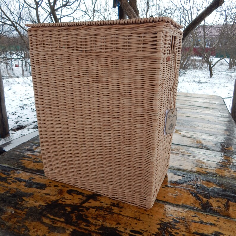 Large laundry baskets with lid big rectangular storage box Etsy