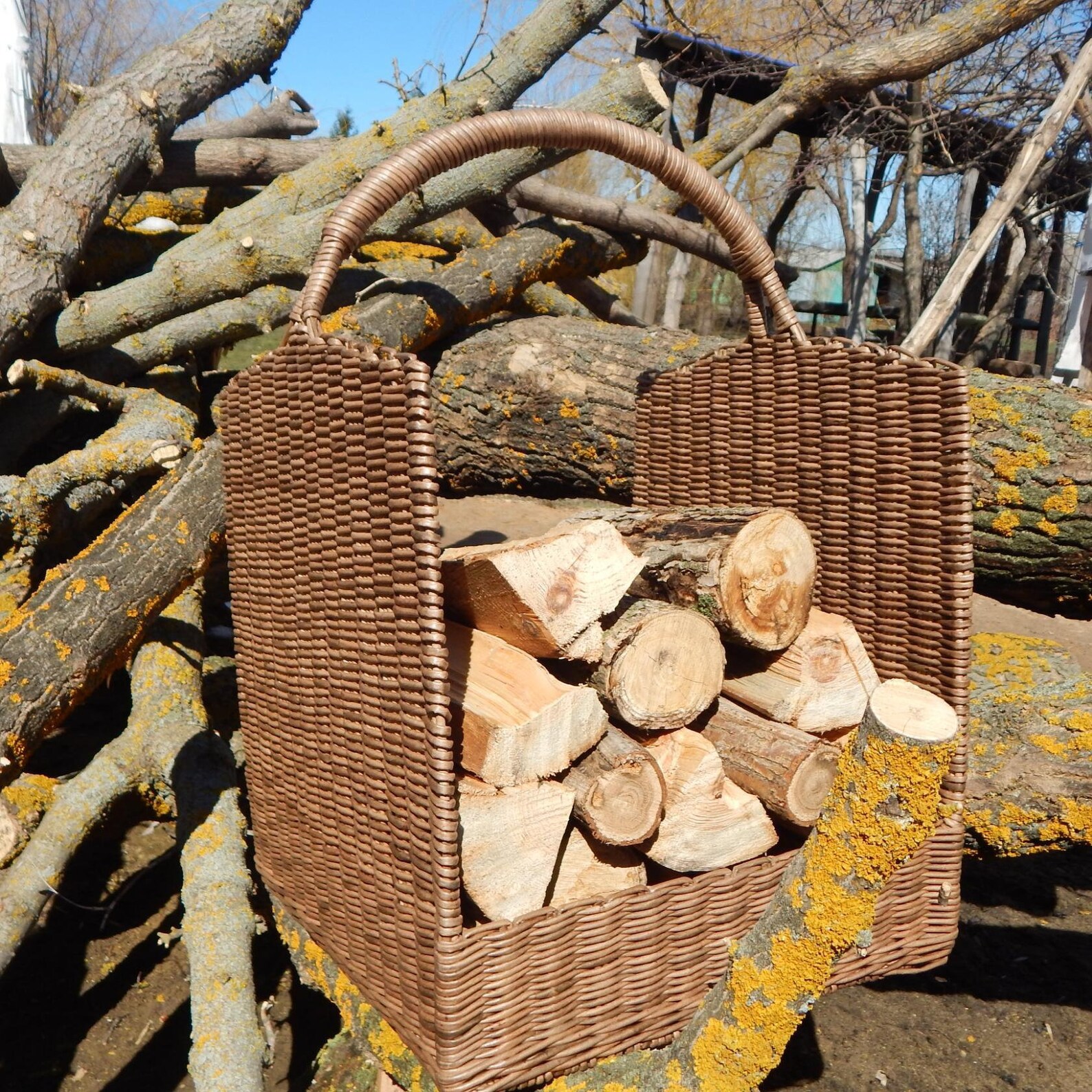 Firewood holder near the fireplace wood stand and log holder Etsy