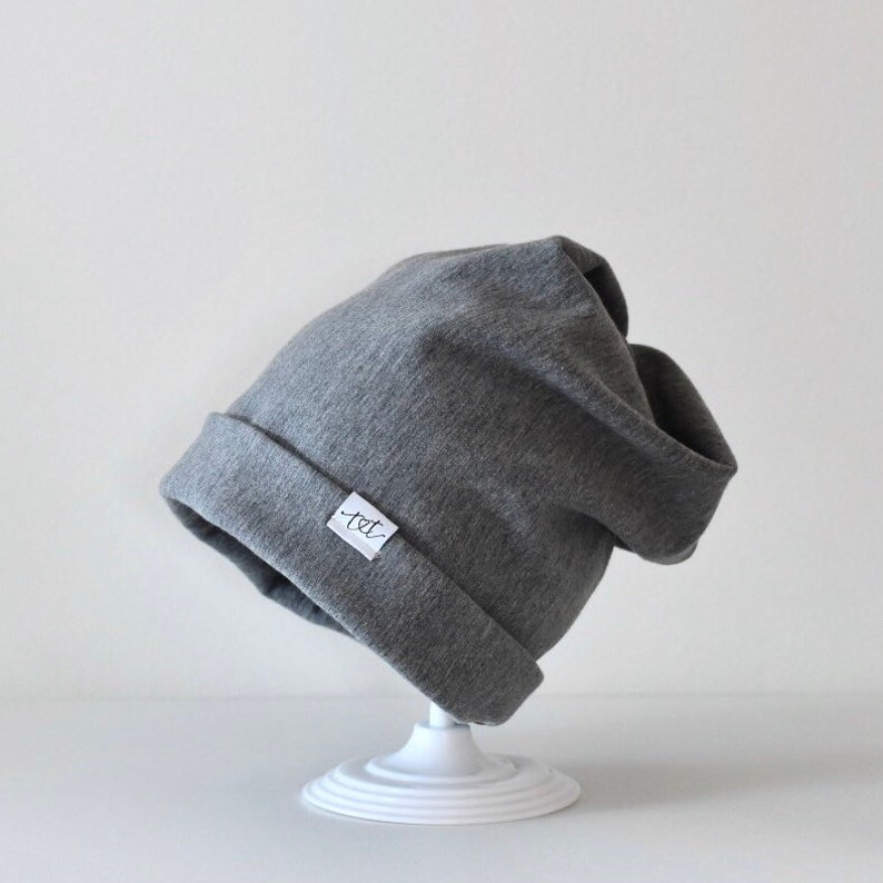 Slouch Beanie Bamboo Charcoal Fleece