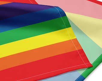 LGBTQA2S + Pride Bandana - Gay Regenbogen Halstuch für Erwachsene, Hunde, Katzen & Alle! Lebendige + helle, große Qualität Queer Hanky. Passen Sie zu Ihrem Haustier!