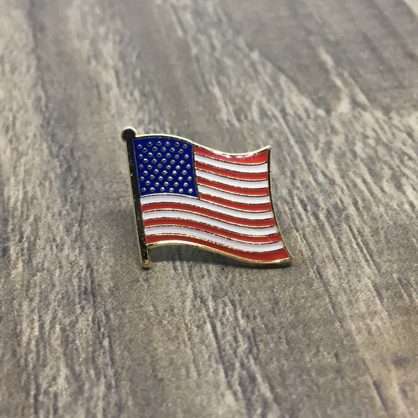 American Flag Pin -- Fly Your Flag -- Metal Lapel Pin Brooch Badge USA Flag Lapel Flag Pin