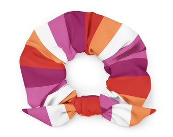 Elastico per capelli morbido e flessibile con scritta "Lesbian Pride", accessorio perfetto per celebrare l'orgoglio lesbico / Un'ottima idea regalo!