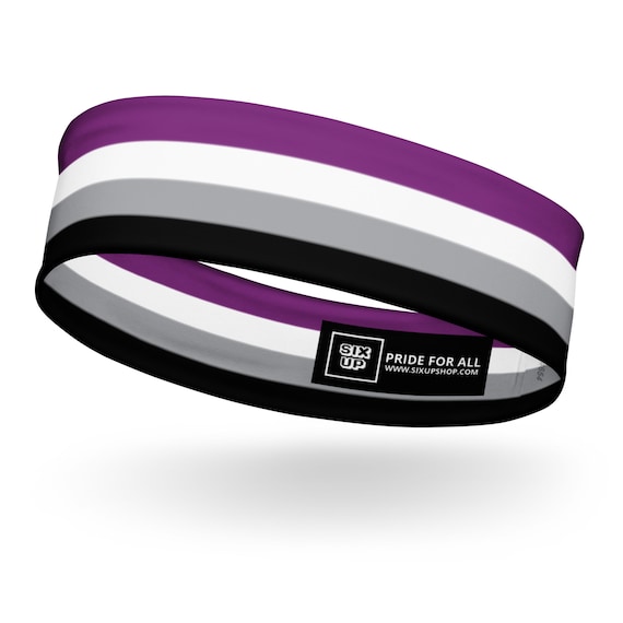 Asexual Pride Soft, Stretchy Headband, Comfy, Moisture-wicking Perfect Ace Pridewear Workout Gear Queer Sweatband