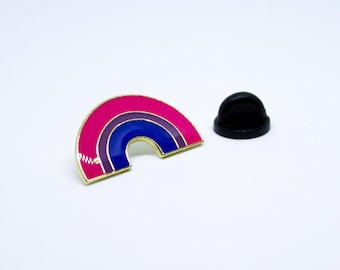 Bisexual Pride Rainbow Pin -- Fly Your Flag -- Metal Lapel Pin Brooch Rainbow Bi Pride Rainbow Pin