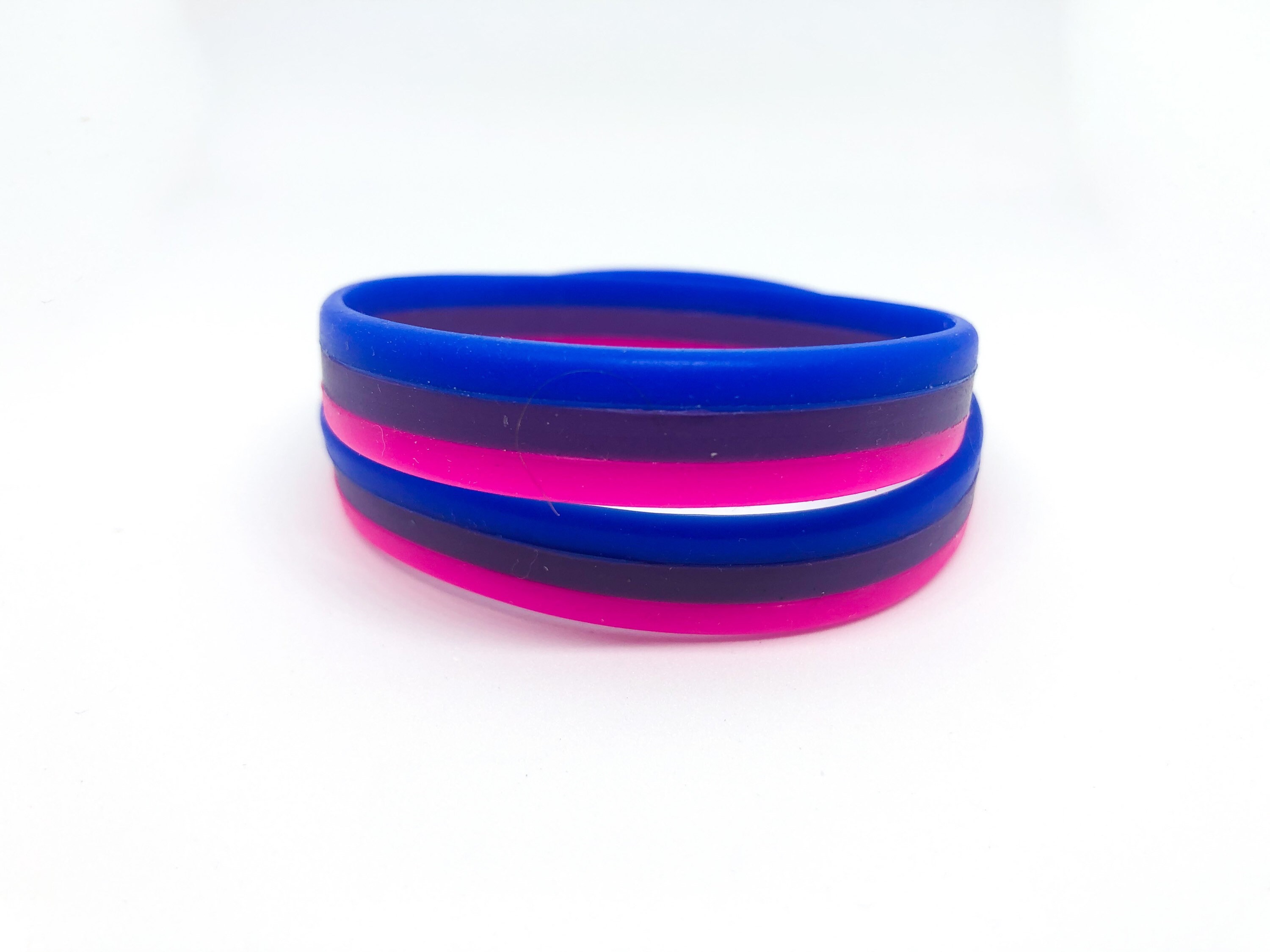 Bisexual Flag Colored PRIDE Silicone Bracelets, Bi-Pride In Bulk Packs, Inexpensive – Fundraising For A Cause - Foto 11