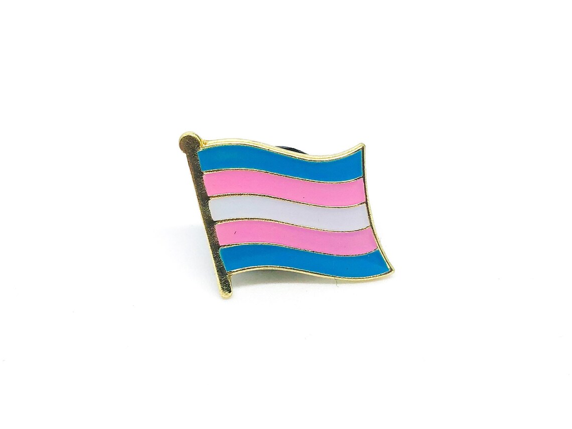 Pin de la bandera del orgullo trans enarbolar su bandera Etsy