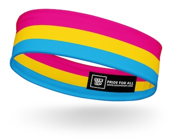 Pansexual Pride Weiches, dehnbares Stirnband, bequemes, feuchtigkeitsableitendes Perfektes Pan Pridewear-Trainingsgerät Queer Sweatband