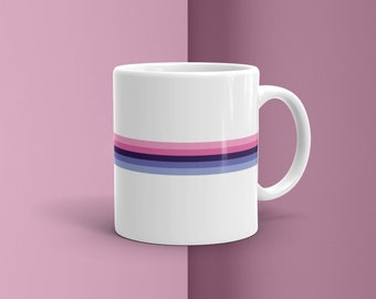 Geschenk für Männer / Frauen stolz stolz Streifen glänzend Keramik Kaffeetasse Teetasse / Subtile Tasse / macht eine perfekte Cuppa & ein tolles Geschenk!