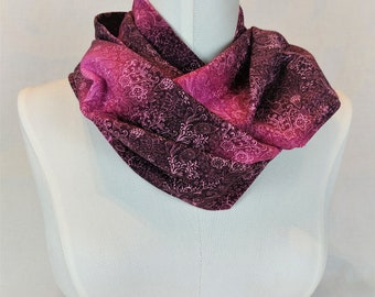 Loop | Loop scarf | Cotton jersey | Gradient "berry" | Pattern | washable | stretchy | handmade