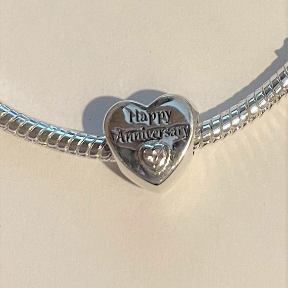 Pandora happy anniversary heart charm deals