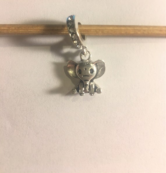 Elephant Charm Fits Pandora Bracelets Silver Elephant Dangle