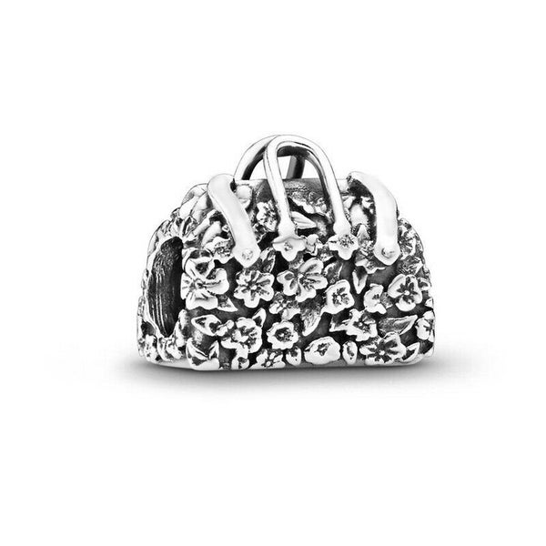 Mary Poppins Bag Charm Fits Pandora Bracelets , Mary Poppin's Suitcase Bag Charm , Silver