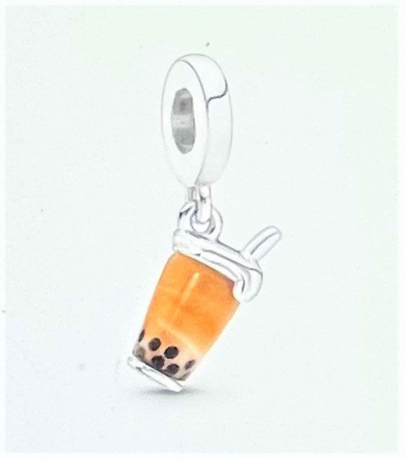 Murano Glass Bubble Tea Dangle Charm Fits Pandora Bracelet Etsy