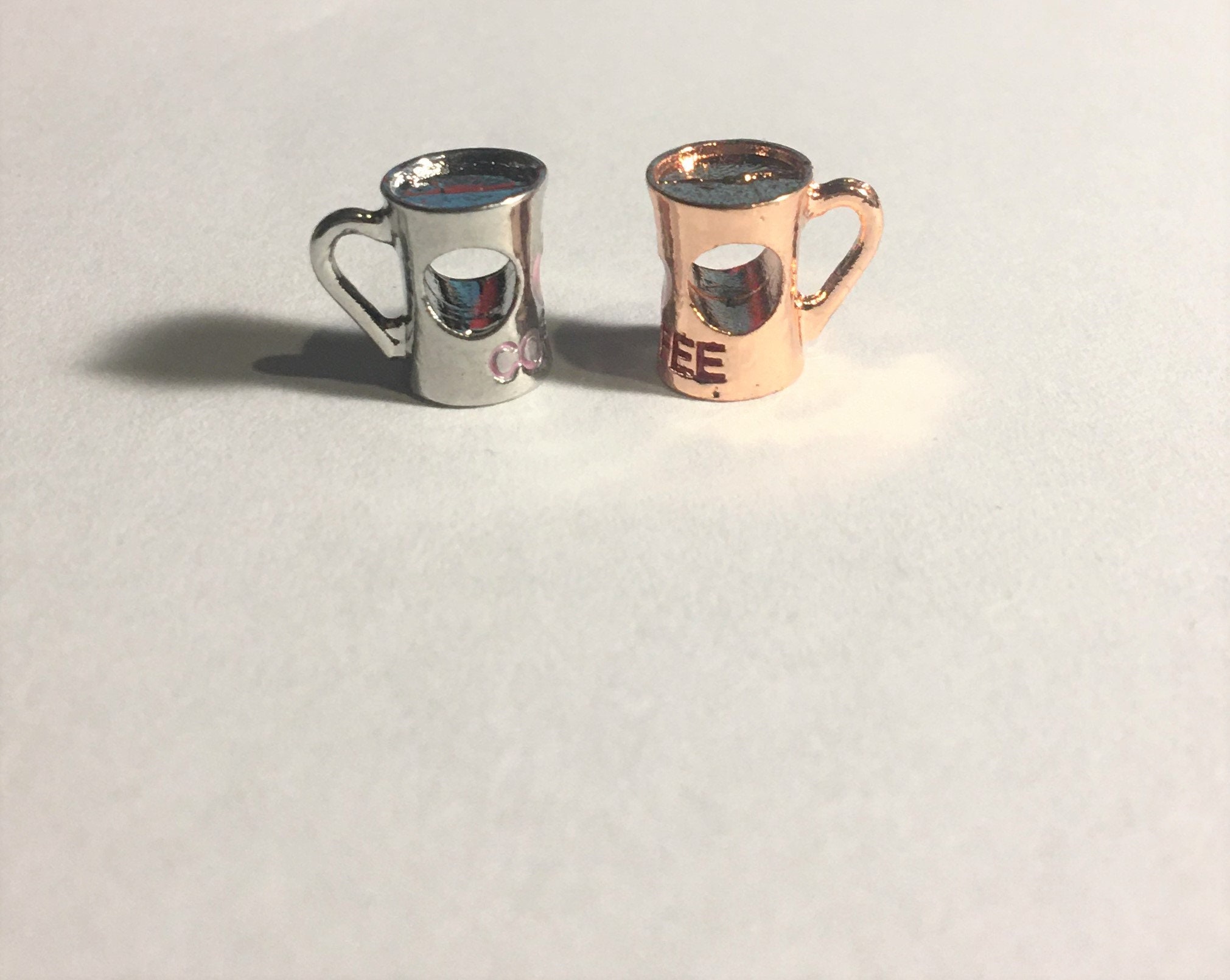 I Love Coffee Cup Charm Fits Pandora Bracelets Coffee to Go Charm Drink Charm Silver Rose Gold Plated Etsy Ireland