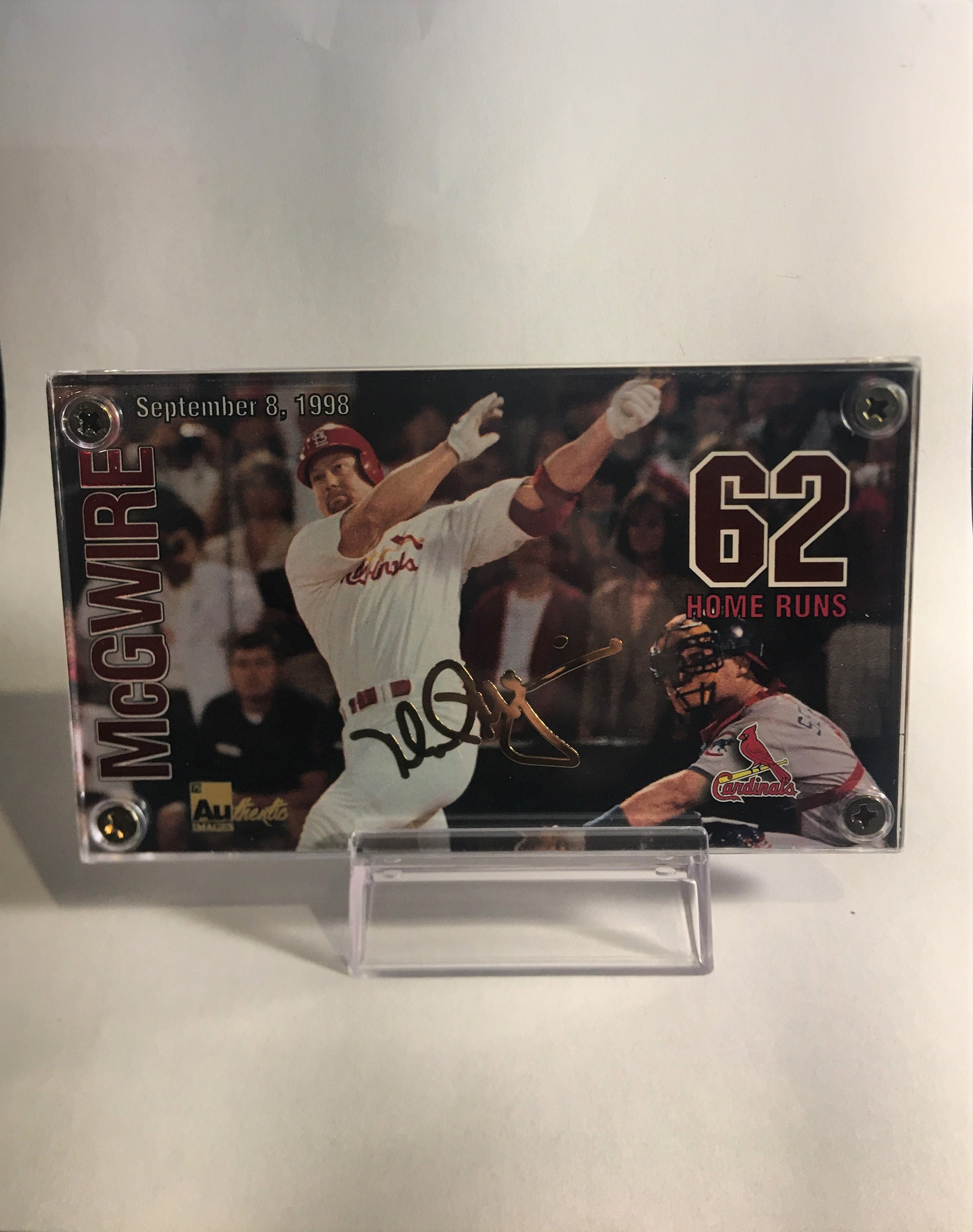 Mark Mcgwire 24k Gold Signature Card Authentic Images 