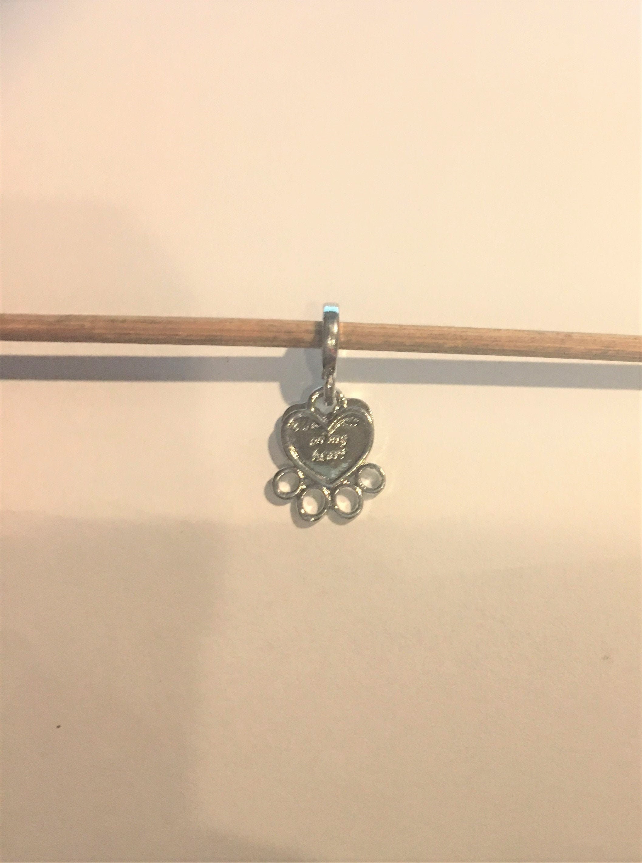 Paw Print Dangle Charm Paw Prints 