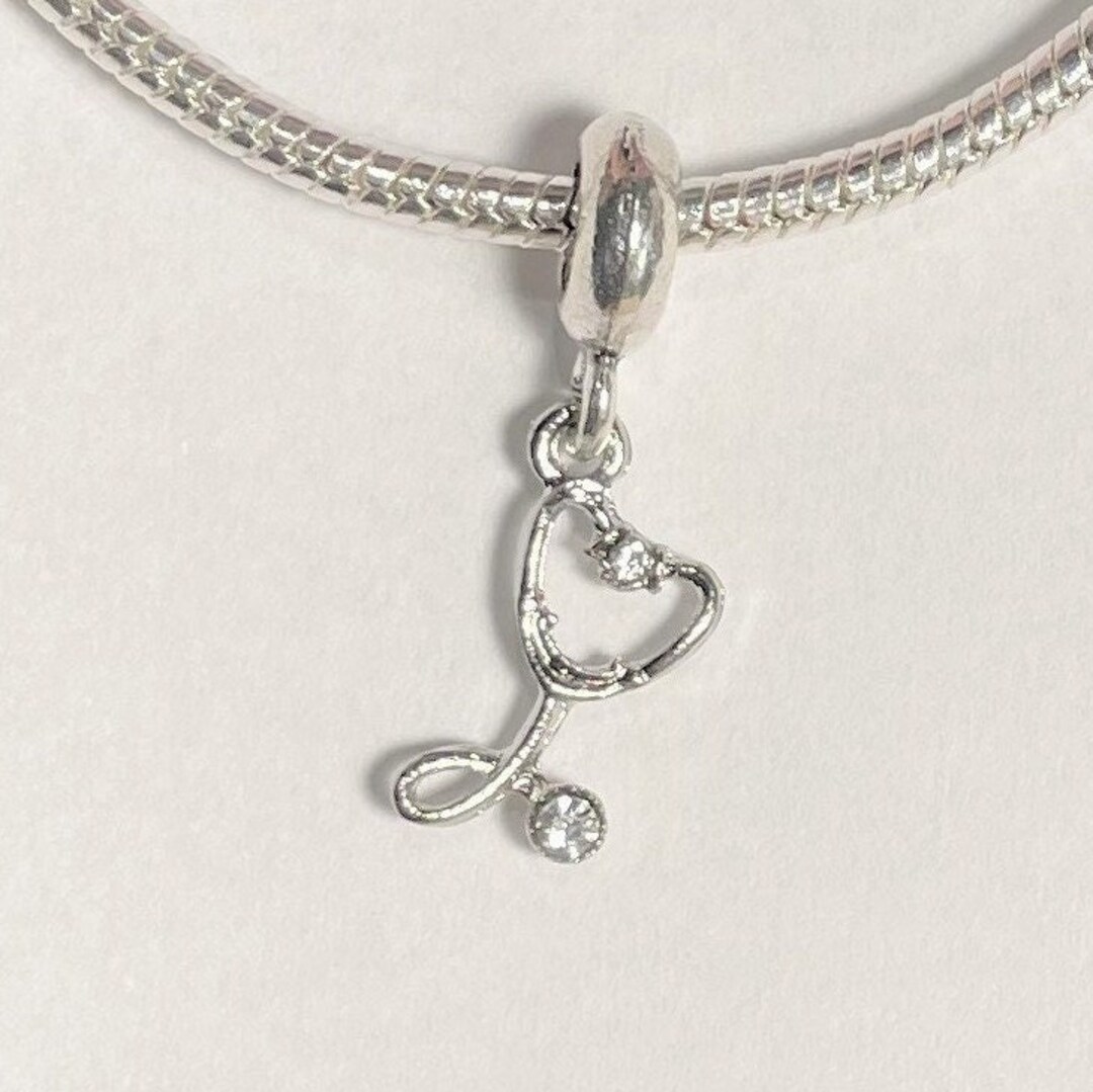 Stethoscope Heart Dangle Charm Fits Pandora Bracelets Etsy