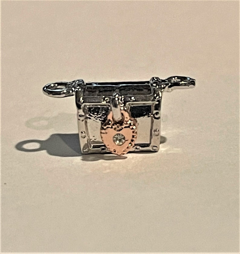 Pandora Style Treasure Chest Charm Silver Treasure Chest Etsy