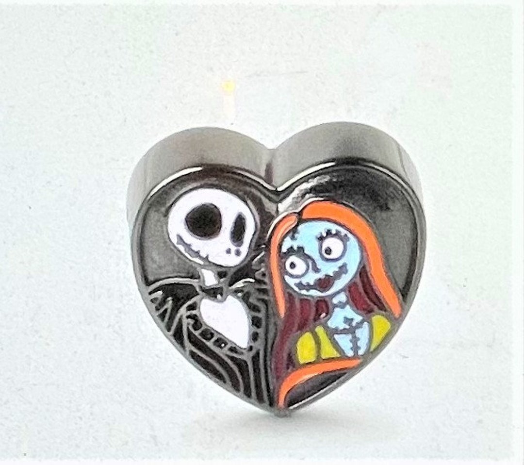 Nightmare Before Christmas Charm Fits Pandora Bracelet , Jack and Sally