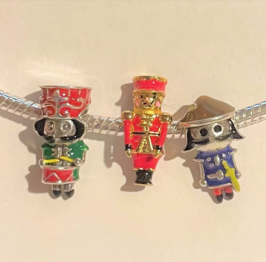 Holiday Nutcracker Charms Fits Pandora Bracelet , Toy Soldier Charm