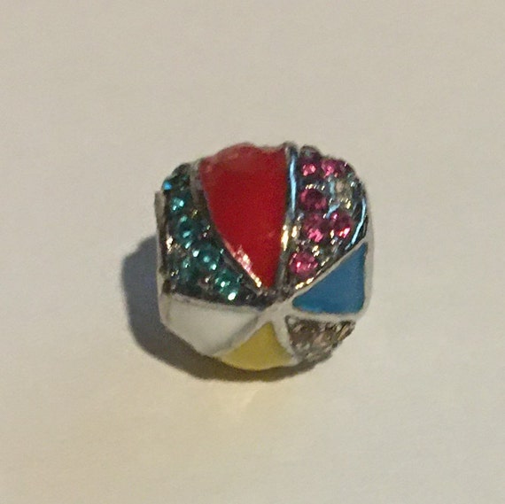 Beach Ball Charm Fits Pandora Bracelets Colorful Beach Ball