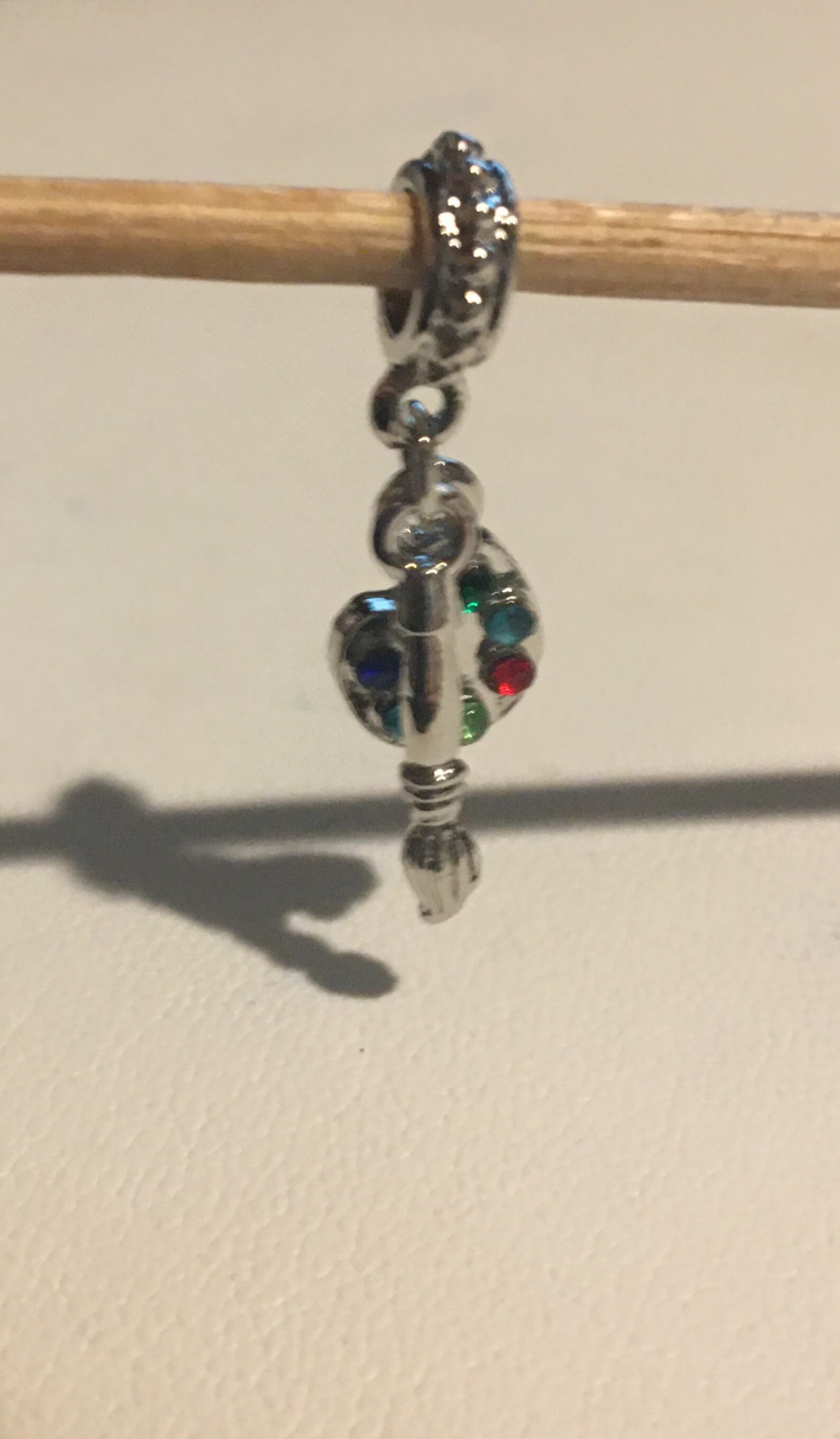 Pandora Style Art Palette Charm Painter's Paint Brush Etsy