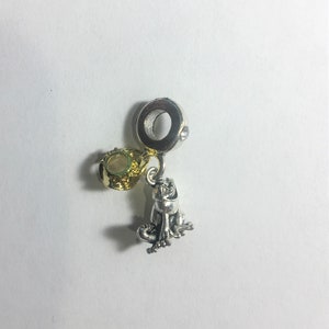 Pandora Style Princess Tiana Frog Prince Dangle Charm Silver | Etsy
