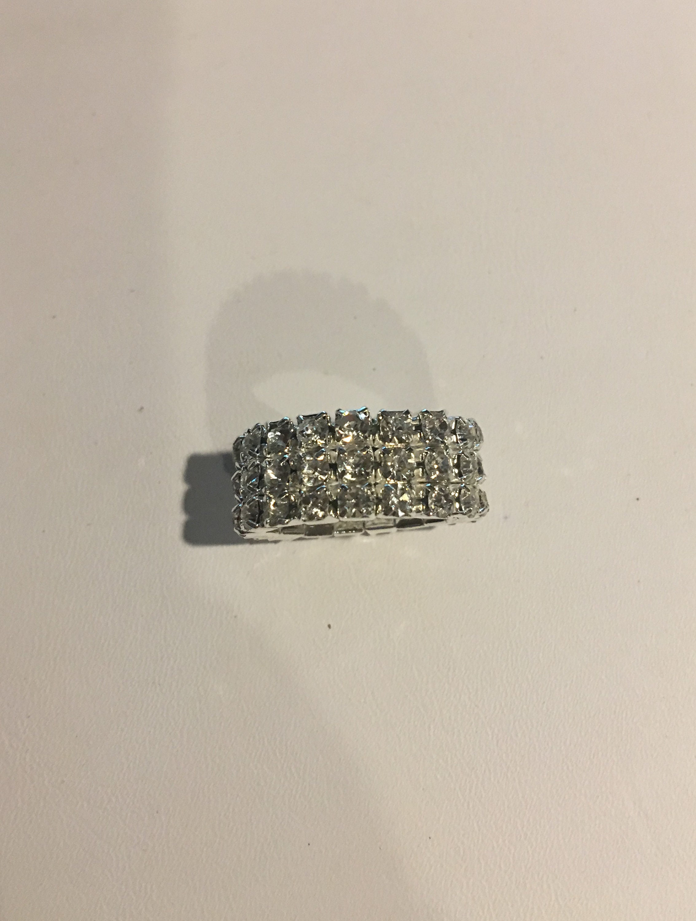CRYSTAL 3 ROW STRETCH RING CRYSTAL 3 ROW STRETCH RING