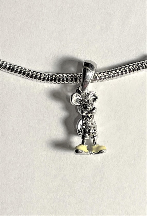 Pandora Disney Mickey Mouse Charm Dangle 90th Anniversary Silver 04035 |  eBay