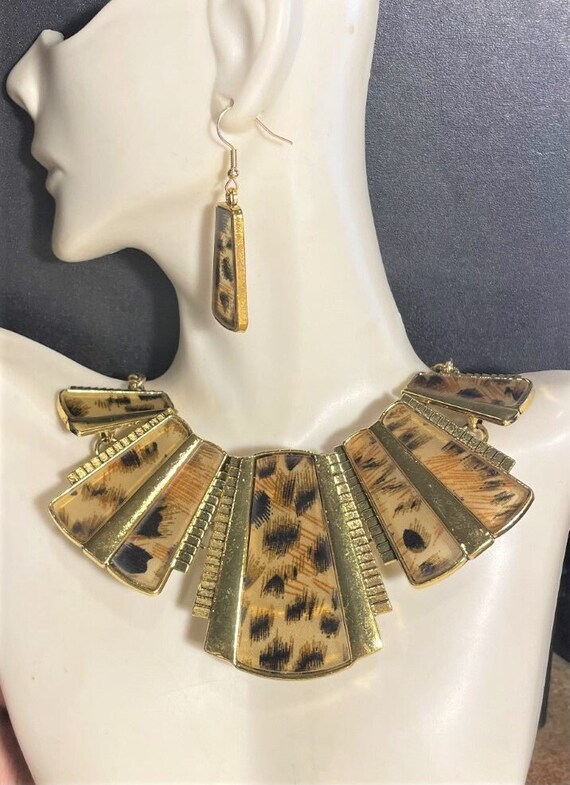 Leopard print jewelry set deals