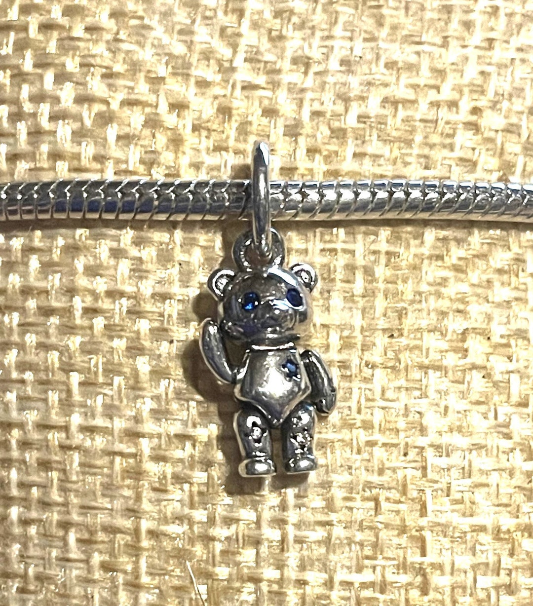 Movable Teddy Bear Dangle Charm Fits Pandora Bracelet , Teddy Bear