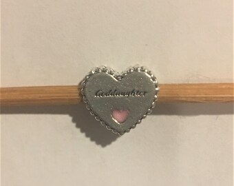 Goddaughter Heart Charm / Pandora Style 