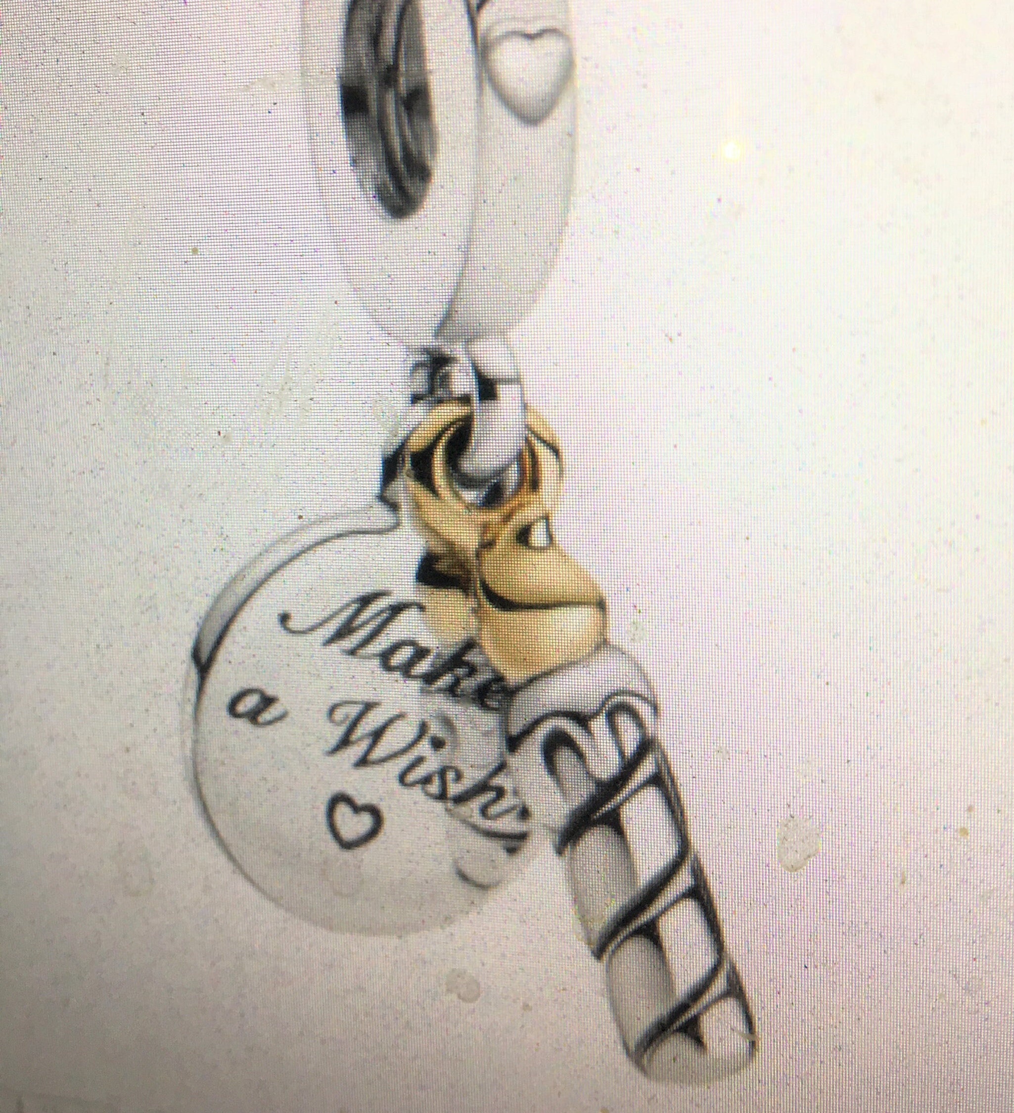 Make A Wish Dangle Charm Fits Pandora Bracelet Happy Birthday