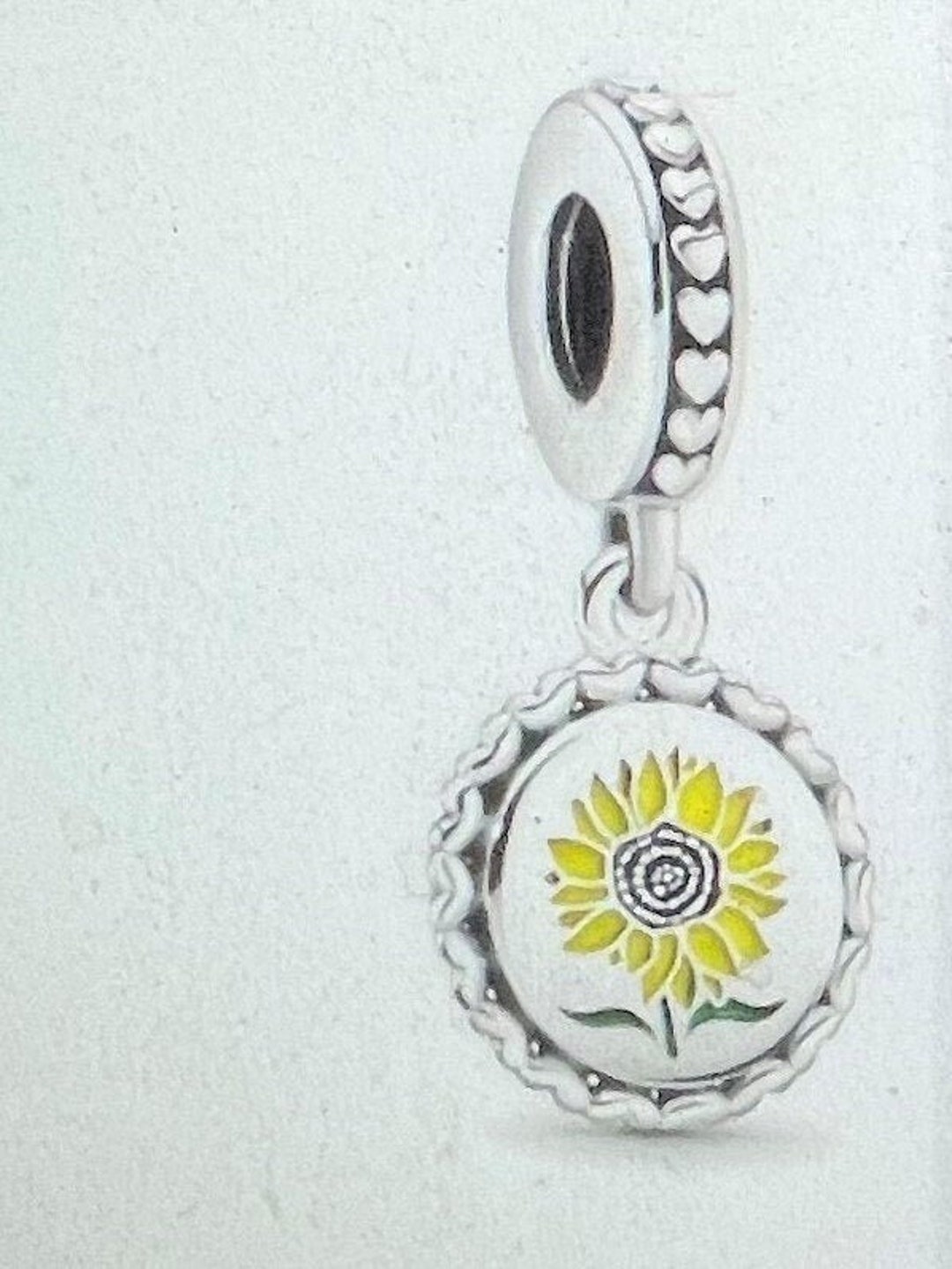 Sunflower Charm Fits Pandora Bracelet , Love for All Dangle Charm