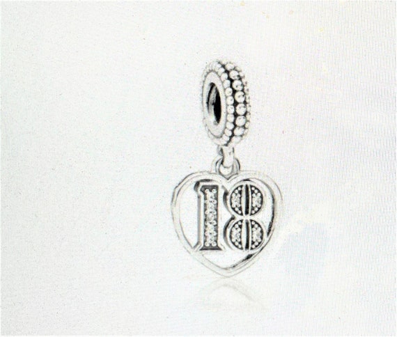 NEW Authentic PANDORA 925 Happy 18th Birthday Anniversary Charm Pendant  797262CZ | eBay