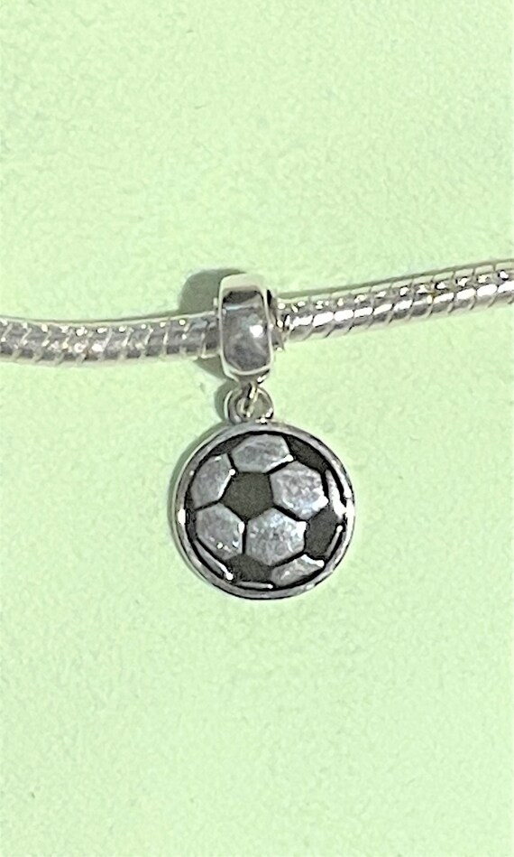 Pandora Style Soccer Ball Charm Soccer Dangle Charm Soccer Etsy