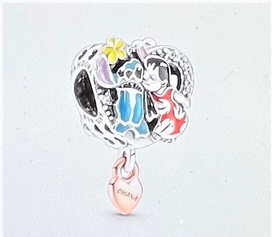 Disney Pandora Jewelry Charm - Stitch and Angel - Ohana