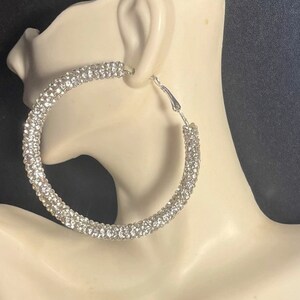 Rhinestone hoop earrings wholesale best sale