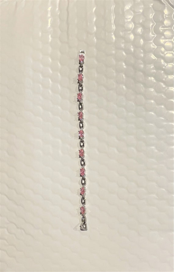 Oval Cut Amethyst Bracelet, Pink Tourmaline  Brac… - image 5