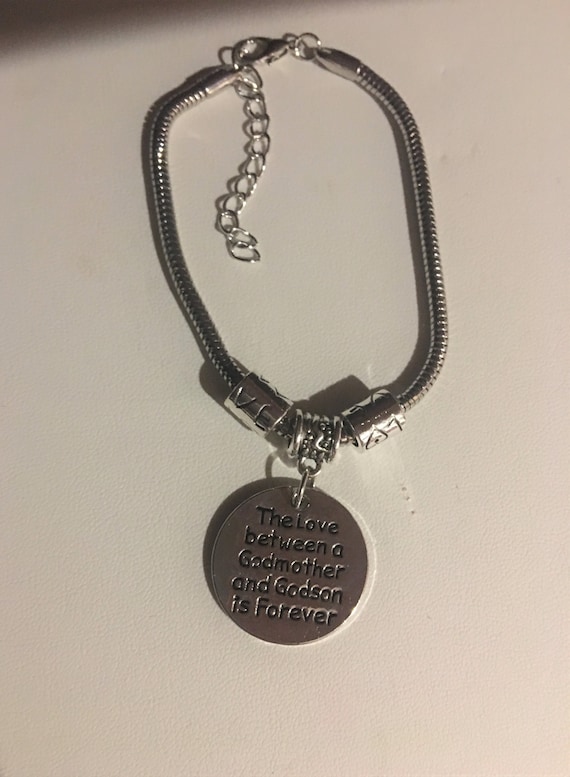 Pandora Style Love Between Godmother Goddaughter godson Charm