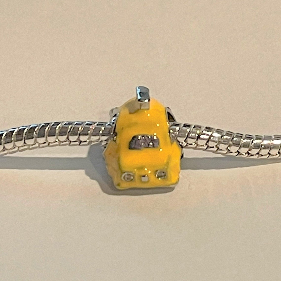 Pandora Style Yellow Taxi Cab Charm Taxi Cab Charm Car - Etsy