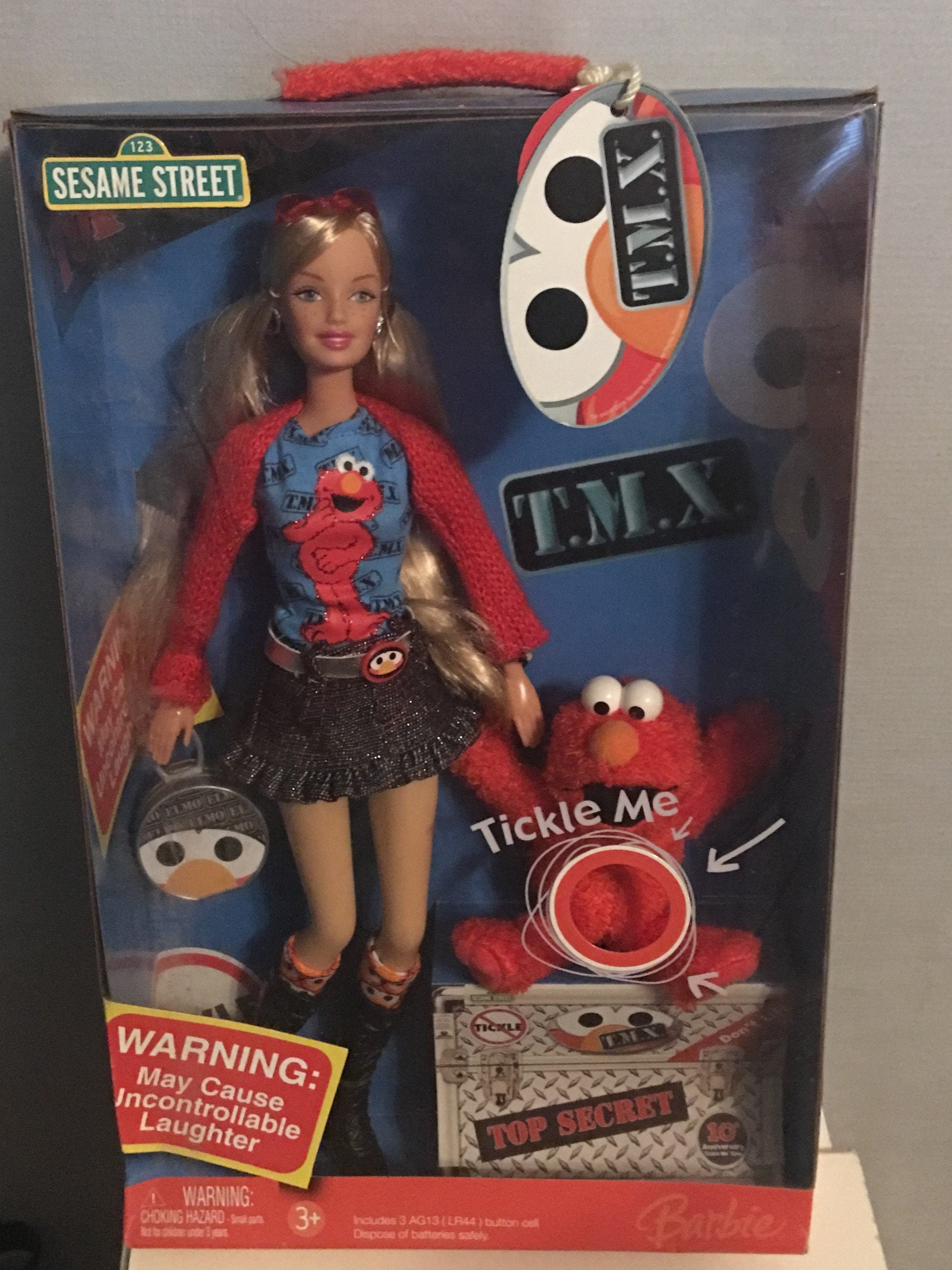 Vintage Elmo Barbie Doll , TMX ELMO Barbie Doll , Tickle Me Sesame