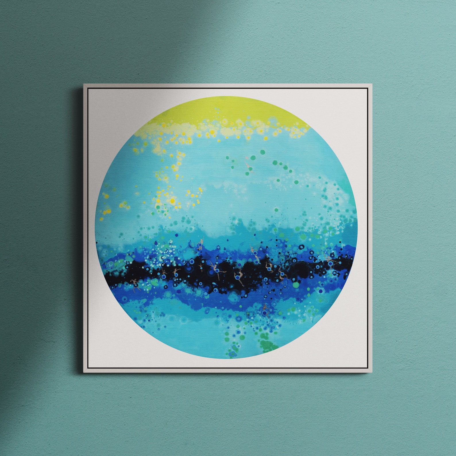 Abstract Circle Wall Art Aesthetic Landscape Painting Etsy