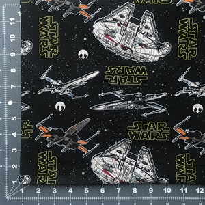 Star Wars Millennium Falcon Rebel ships premium cotton fabric Fat Quarter, 1/4 Yard, 1/2 Yard, 3/4 Yard, 1 Yard