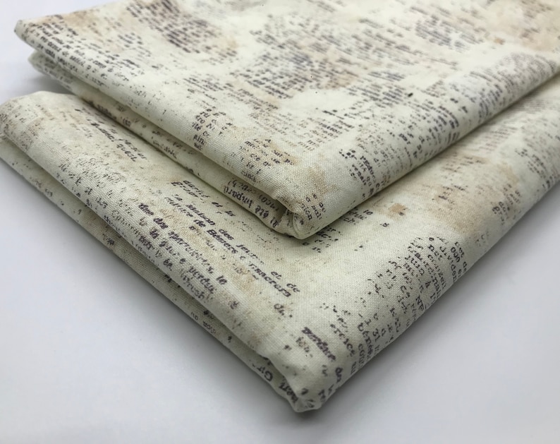 Vintage Newspaper Premium Quality Cotton Fabric for Quilting Etsy