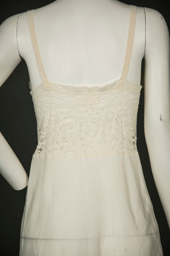 1950s Barbizon Tafredda White Slip w Lace - Small - image 10